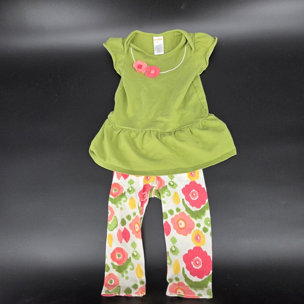 Gymboree Girls 18-24M Bohemian Jewel Tunic and Floral Leggings 2 Piece Set